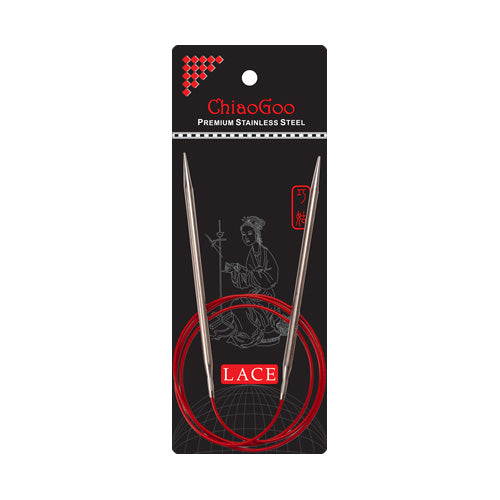 ChiaoGoo RED Lace™ Stainless Steel Circular Knitting Needles 40"