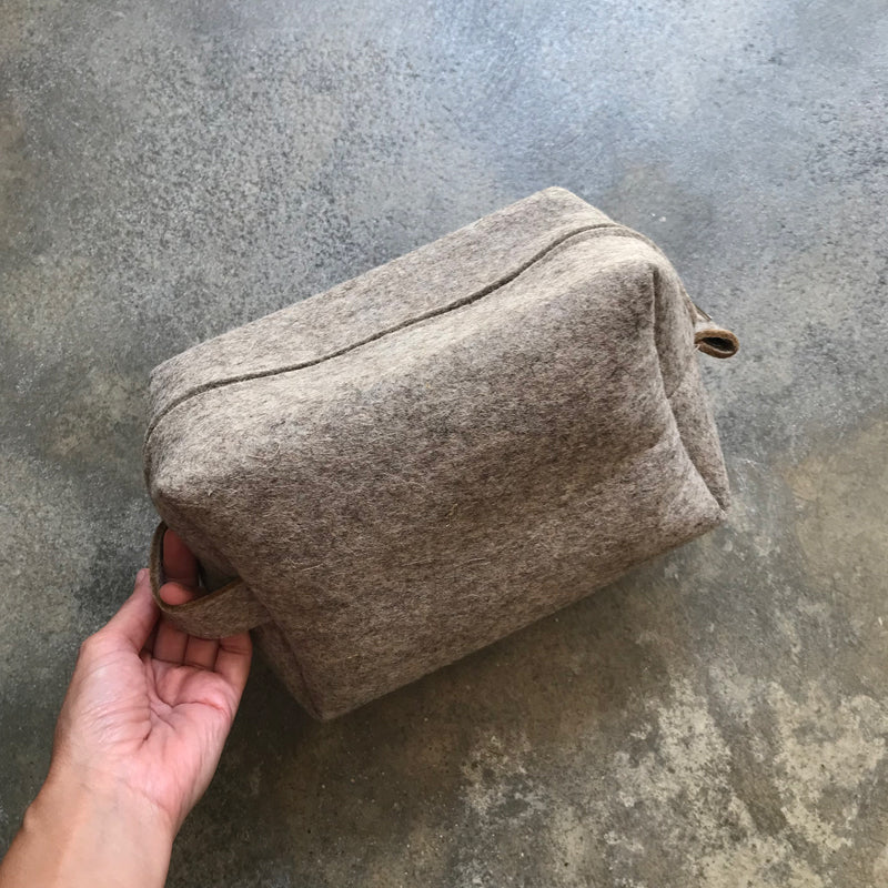 felt travel toiletry bag Wool Felt Travel Pouch – Knit Dallas