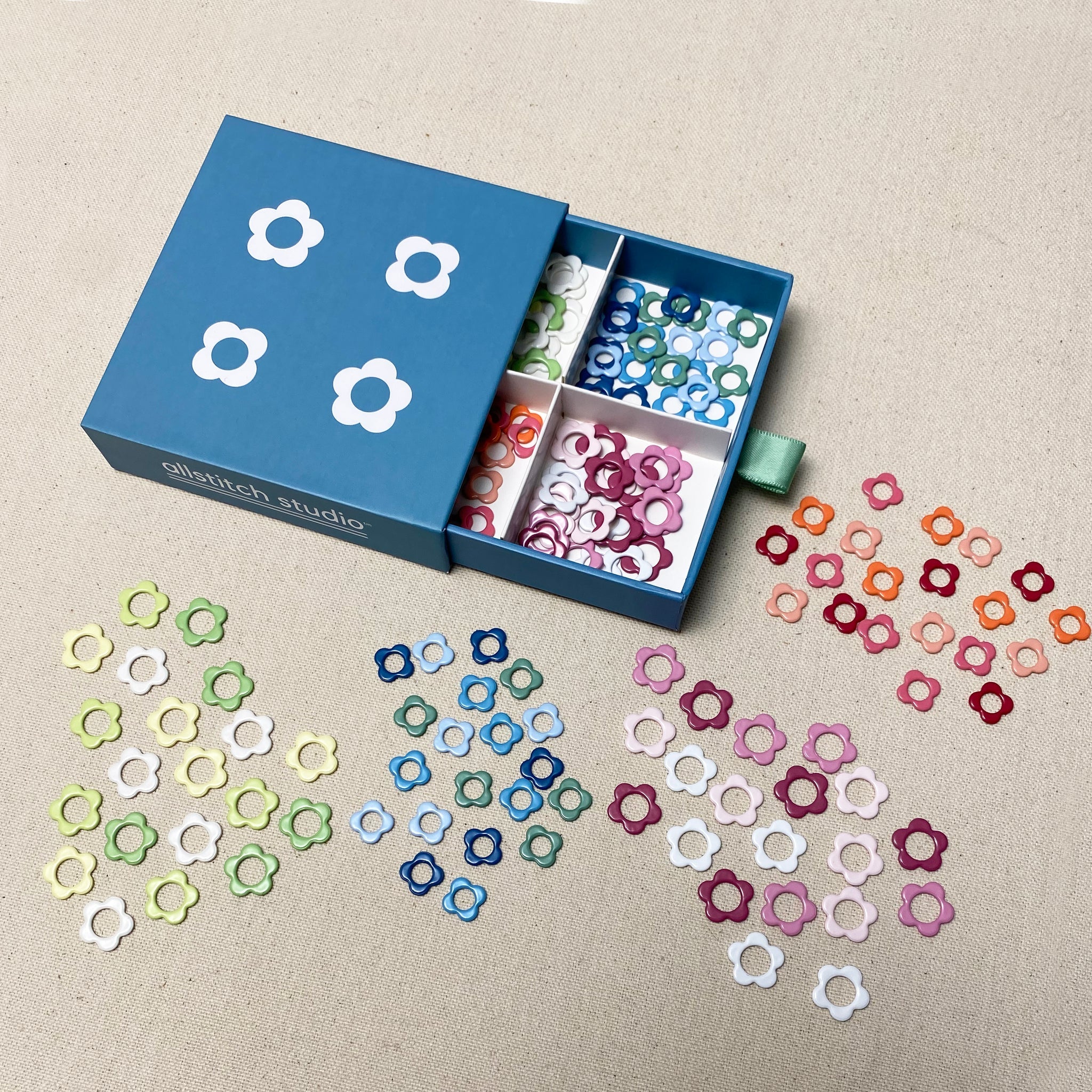 Allstitch Studio Flower Stitch Marker Sampler - Box Set