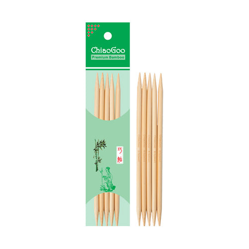 ChiaoGoo Bamboo Double Points 6"
