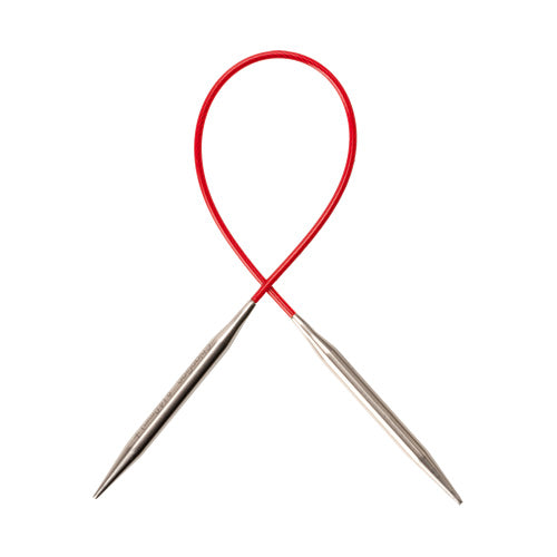 ChiaoGoo KNIT RED™ Stainless Steel Circular Knitting Needles 9"