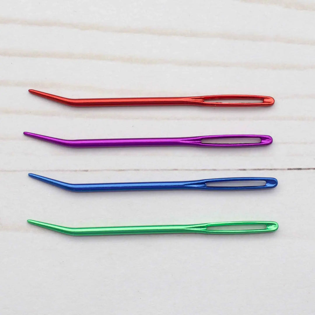 Aluminum  Bent Tip Darning Needles - Set of 4
