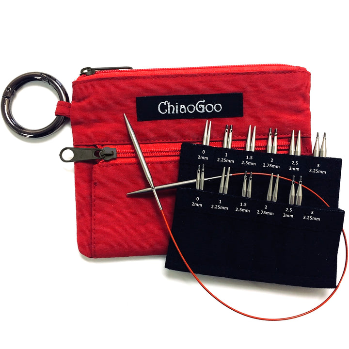 TWIST™ SHORTIES™ Set 2" & 3" (5 cm & 8 cm) Tips - Mini Needle Set - Red Case