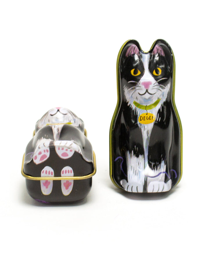 Black Cat Tin with Barber Cord