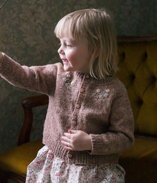 Claudita Baby Cardigan - Saturdays, August 8, 15, 22, & September 5  12:00-1:30pm