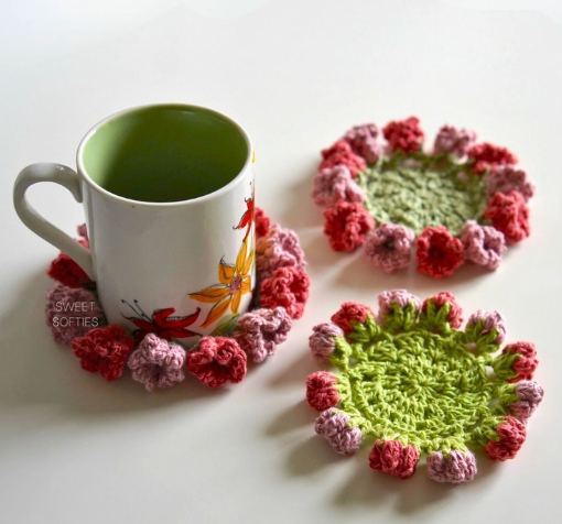 Crochet 3D Flower Coasters: Saturday, September 26  3:00-5:30pm
