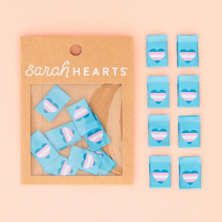 Sarah Hearts Woven Labels