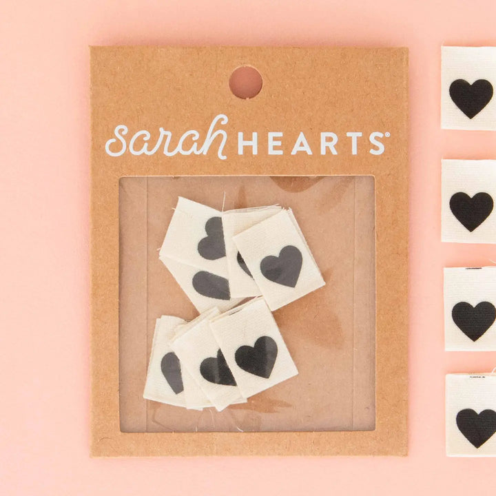 Sarah Hearts Woven Labels