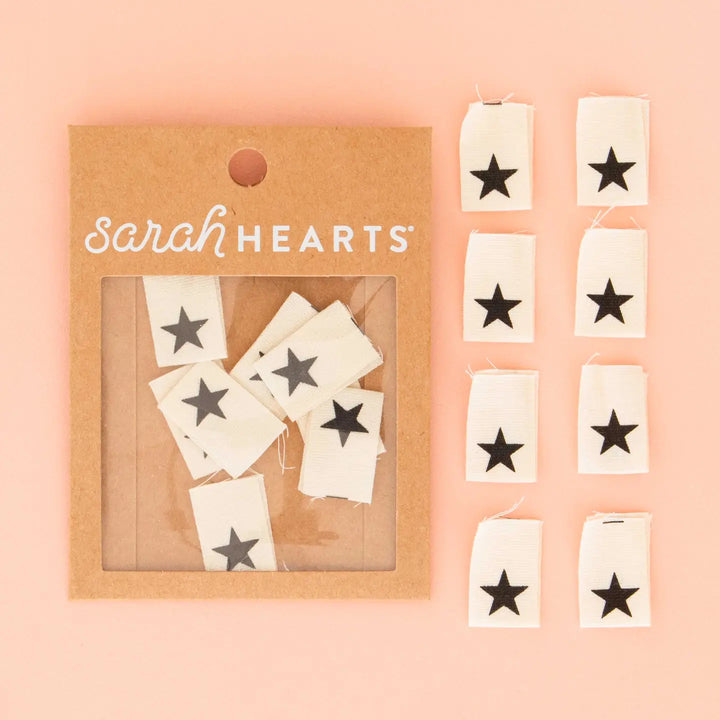 Sarah Hearts Woven Labels