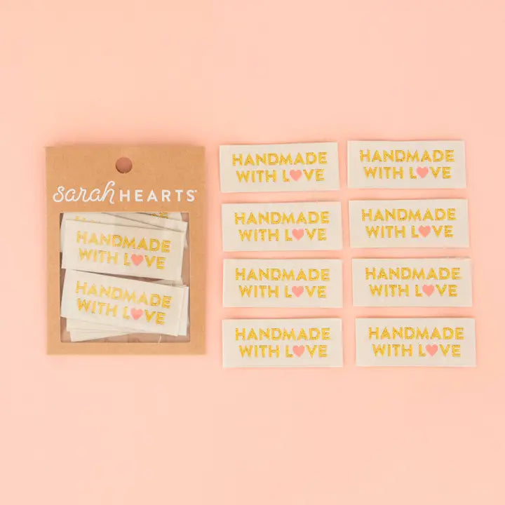 Sarah Hearts Woven Labels