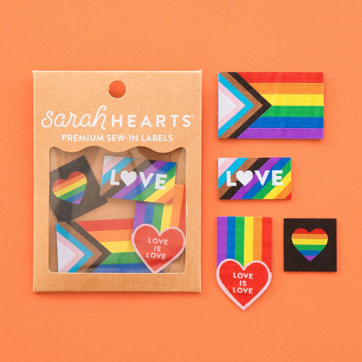 Sarah Hearts Woven Labels