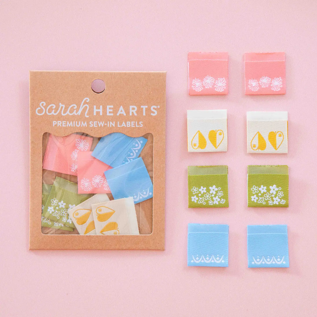 Sarah Hearts Woven Labels
