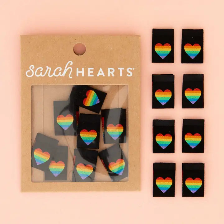 Sarah Hearts Woven Labels