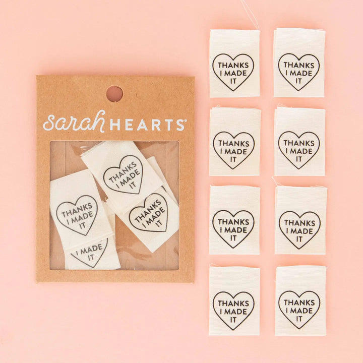 Sarah Hearts Woven Labels