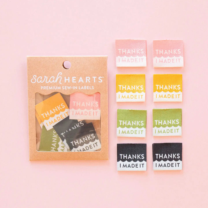 Sarah Hearts Woven Labels