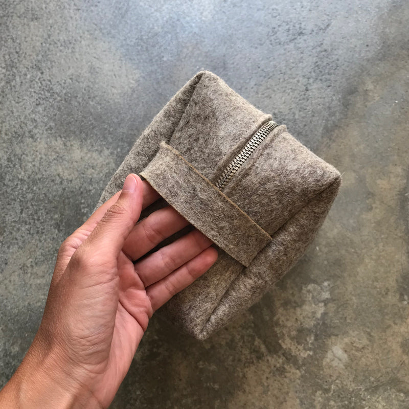 felt travel toiletry bag Wool Felt Travel Pouch – Knit Dallas