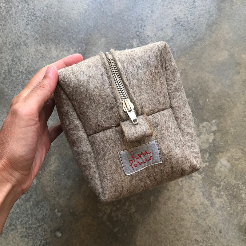 felt travel toiletry bag Wool Felt Travel Pouch – Knit Dallas